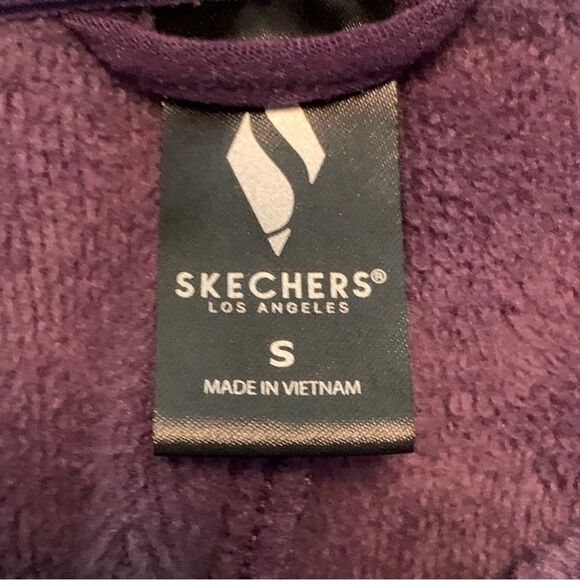 SKETCHERS Full Zip Sweatshirt Women Small Purple Fleece Pockets Medium Weight. - Picture 7 of 11